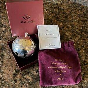 Wallace Silversmiths 2003 Silverplated sleigh bell